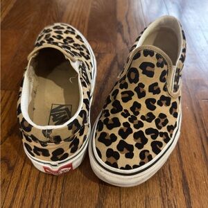 VANS Slip On Leopard Print Sneakers Shoes - Men 4.5 Women 6